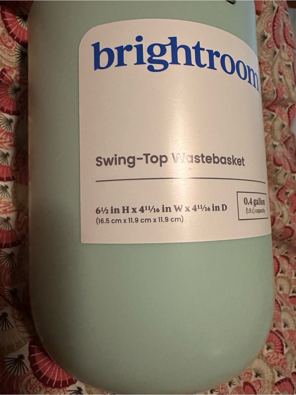 brightroom Mint Swing-Top Wastebasket